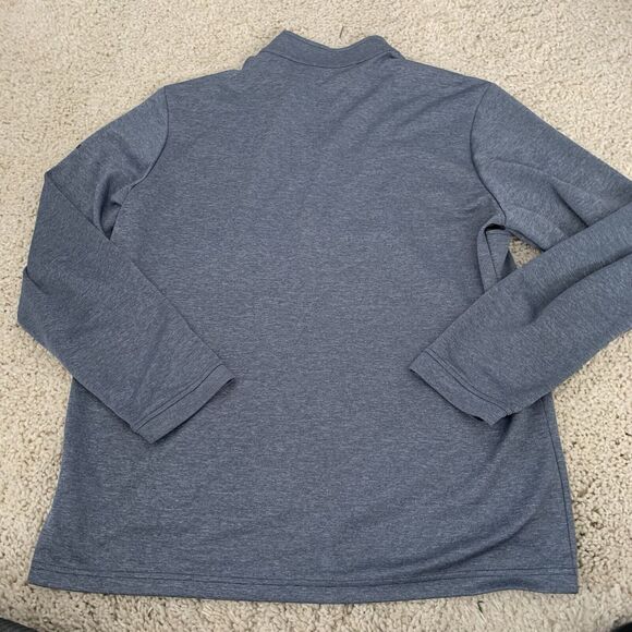 Adidas 1/4 Zip Pullover Mens Large Blue Athletic Gym Outdoor Run Hike Athleisure - Picture 5 of 6